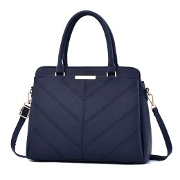 handbags Purses Women Tots Bags PU Leather ShoulderBag MessengerBags Flap Bag Dark Blue Colour
