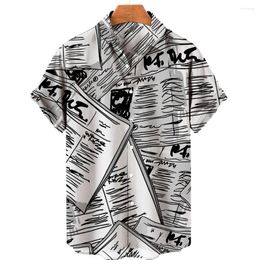 Men's Casual Shirts Retro Short Sleeve Hawaii Shirt Mens Designer Clothes For Man Floral Blouse Vintage Clothing