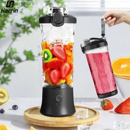 Juicers Portable Blender Mini Electric Portable Smoothies Blender Rechargeble Electric Fruit Juicer Machine Portable Blender Bottle Y240418 Yusuq