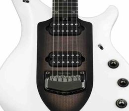 Custom Shop Ernie Ball Music Man John Petrucci Majesty White Black Center Electric Guitar Tremolo Bridge Active Pickups 9V Ba5801971