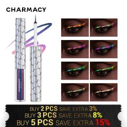 Eyeliner CHARMACY New 8 Colour Duochrome Eyeliner Set High Pigment Glitter Eyeliner Set Waterproof Liquid Eye Liner For Women Cosmetics