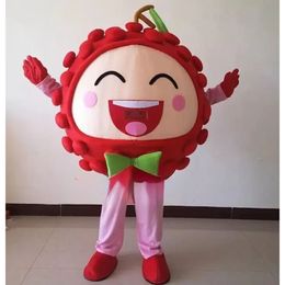 2024 High Quality Fruit Litchi Mascot Costume Fancy Dress for Men Women Halloween Outdoor Outfit Suit Mascot for Adult Fun Outfit Suit