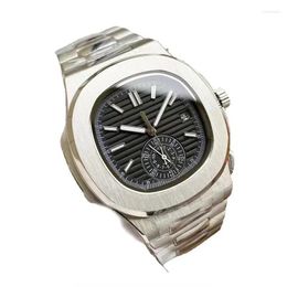Wristwatches Luxury Men's Watch 5980 Automatic Mechanical Watches Business Fashion Dual Time Zone Stainless Steel Rose Gold Black Blue