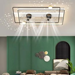 Living Room Decoration Bedroom Decor Led Ceiling Fans With Lights Remote Control Dining Fan Light Indoor Lighting