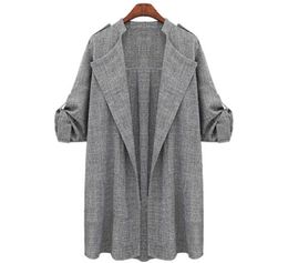 New Fashion Autumn Spring Women Open Front Coat Long Cloak Jackets Overcoat Waterfall Cardigan Female Blusas4240867