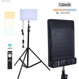 Continuous Lighting LED fill light video panel light dual color 3000k-6500k photography lighting live broadcast photo studio light with tripod Y240418