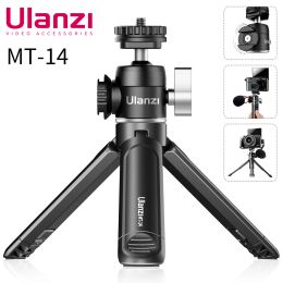 Tripods Ulanzi MT14 Aluminum Alloy Tripod 2KG Load with 360° Ballhead 1/4 Screw Light Portable Vlog Kit Light Desktop Tripods For Phone