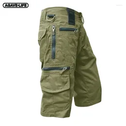 Men's Shorts Military Cargo Summer Camouflage Tactical Joggers Men Cotton Casual Short Pants Multi Pocket Straight