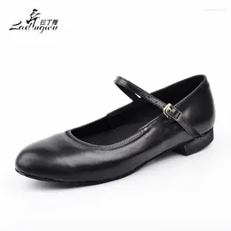 Dance Shoes Ladingwu Selling Modern Women's Artificial Leather Black/Silver For Women Latin Ballroom Low Heels