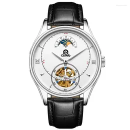 Wristwatches CAINUOS Men's Fashion Tourbillon Automatic Mechanical Watch Leisure Business Sports