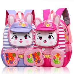 cartoon cute kids shoulder bags canvas breathable children backpack fashion casual outdoor travel students schoolbag