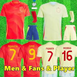 24 25 Spain Soccer Jerseys national team uniform PEDRI LAMINE YAMAL RODRIGO PINO MERINO SERGIO HERMOSO M.ASENSIO FERRAN Men Kids and Women Home and away jerseys