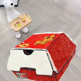 carpet Designer rug room decor McNuggets Man chicken nugget box spoof trend carpet living room bedroom bed blanket home fun non-slip decorative mat