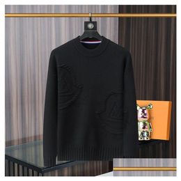 Mens Sweaters Luxury Womens Designer Sweater Gradient Jacquard Letters Fashion Paris T Street Long Sleeve M-Xxxl V30 Drop Delivery App Dhonc