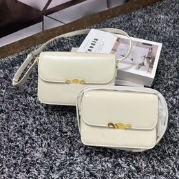 designer bag triomphes bag white gold buckle crossbody bag Women Handbags Genuine leather luxury bag Underarm wallet Shoulder bag Saddle bag 5A Mirror Quality