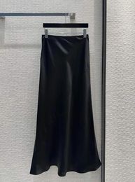 Skirts The Latest Long Half Skirt For Spring And Summer 2024! Minimalist Elegant Temperament With Upper Body Huge Slimming!