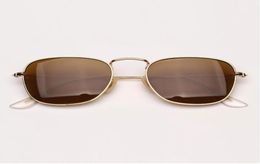 Real Glass lens UV400 men women Sunglasses retro driving square metal Sun glasses 51mm Brand master gradient Design Goggles Elegan3272682