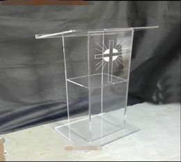 Cheap Transparent Acrylic Podium Pulpit Lectern Clear Plexiglass Podium Organic Glass Church Pulpit2393010