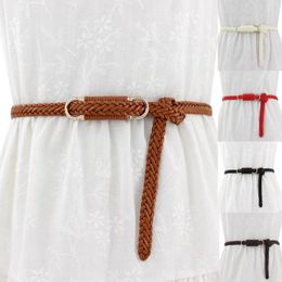 Belts Dress Belt 34 Women Vintage Decorative Thin Versatile Buckle Braided Work For Men