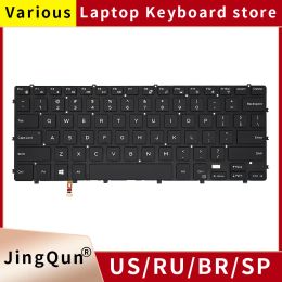 Keyboards Original US Russian Laptop Keyboard with Backlight For Dell XPS15 9550 9560 9570 P56F Precision 5510 m5510 m5520 m5530 0GDT9F