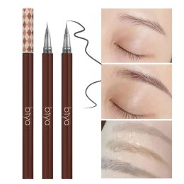 Enhancers 1PC Liquid Eyebrow Pencil Waterproof Long Lasting Smooth Eyeliner Lying Silkworm 0.01mm Ultra Fine Eyebrow Tattoo Pen Makeup