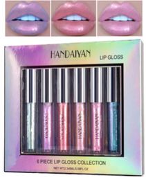 Drop HANDAIYAN 6Piece Lip Gloss Collection Moistarize Mermaid Crystal Cream Glaze Set 23ML6 Maquillage6971178