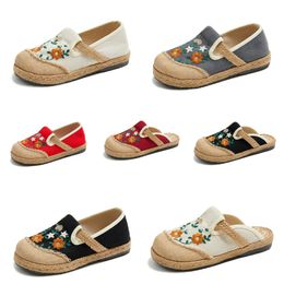 Designerinnen Frauen Freizeitschuhe Gai Vintage Schwarz Rotblau Flats Outdoor Saison Casual Schuhe