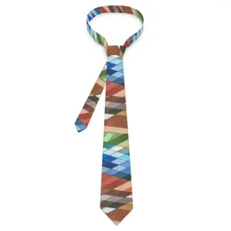 Bow Ties Abstract Geometry Tie Stripes Print Daily Wear Party Neck Novelty Casual For Men Women Design Collar Necktie