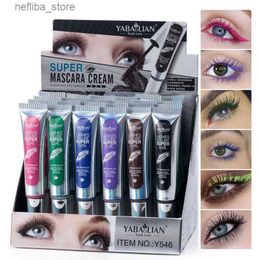 Mascara 24Pcs Colorful Mascara Liquid Lash Extensions 6Colors Long-Lasting Lengthening and Volumizing for a Full Fan Effect L410