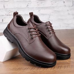 Casual Shoes Handmade Business Male Men's 2024 Men Oxford Retro Genuine Leather Fashion Breathable Sneakers