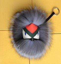 y Real Fur Pom Poms Bug Little Bag Charm Genuine Pompom Keychain Car Jewellery Pendant7308709