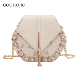 Shoulder Bags 2024 Style Women's Messenger Bag Design Fashion Daily High Quality Pearl Embroidery Dating Shopping