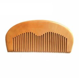 Natural Wood Peach Comb Hair Brushes Portable Men039s Wooden Beard Comb With Custom Logo6407001