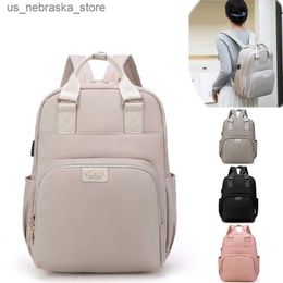 Diaper Bags Baby diaper bag fashionable mom travel nap backpack waterproof baby changing care bag Q240418