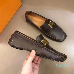 Mens Leather Designer Dress Shoes Gentle Men Brand Official Flats Casual Comfort Breath Loafers