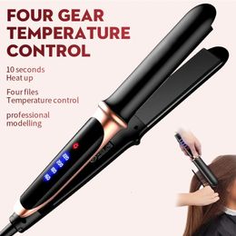 Hair Straightener FourGear Adjustable Temperature 2 In 1 Professional Flat Iron Fast WarmUp Styling Tool 240411