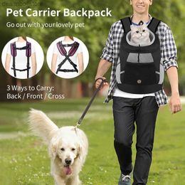 Dog Carrier Do Backpack Carrier Pet Carrier for Small Medium Dos Travel Ba Front Pack Breathable Adjustable for Hikin Outdoor Cats L49