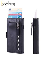 Wallets Bycobecy Men RFID Button Smart Wallet Holder Hasp Automatic up Card Coin Purse 20219651064