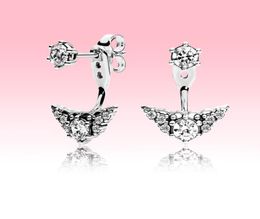 Big cz diamond Pendant Earring Women Wedding Jewelry for P 925 Sterling Silver Crown Stud Earrings with Original box3855272