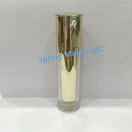 Storage Bottles 80ml Acrylic Shiny Silver/Gold Lotion Bottlle Empty Cosmetic Container Foundation Bottle With Mist Sprayer Or Press Pump