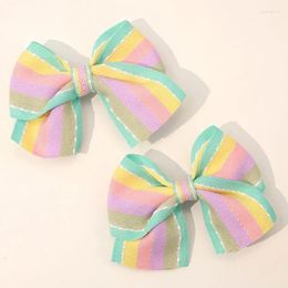 Hair Accessories Sweet Ribbon Hairpin Girls Headdress Colorful Bow Clip For Kids Handmade Bowknot Barrettes Hairgrip Korean