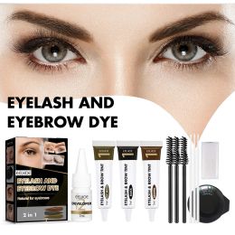 Enhancers 2 In 1 Eyebrow Dyeing Mascara Waterproof Eyelash Eyebrow Dye Gel Lasting Eyebrow Dye Tint Kit Fast Coloring for Women Makeup