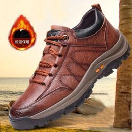 Casual Shoes 2024 Autumn And Winter Single Cotton Men's Mountaineering Sneakers Thick Warm