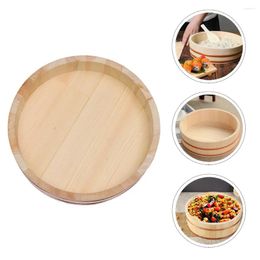 Dinnerware Sets Sushi Bibimbap Wooden Barrel Japanese Style Rice Bucket Korean Mix Container Salad Kits Big Eater