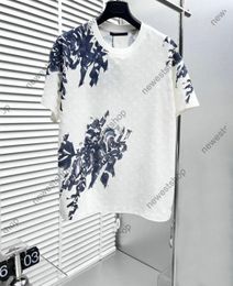 Summer Mens T Shirts Italy Jacquard Graffiti print t shirt designer T-shirt High Street tshirt wear with street Luxury unsex cotton tops tee