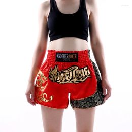 Men's Shorts Combat MMA Boxer Thai Muay Boxeo Training Sport High Quality Kick Boxing Fitness Athletic Pants For Kids Adults