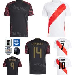 National Team 16 CARTAGENA Soccer Jersey Peru 17 ADVINCULA 14 LAPADULA 15 CASTILLO 9 GUERRERO 10 PENA 8 QUISPE 23 GRIMALDO Football Shirt Kits 24/25 Copa America