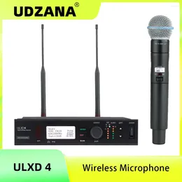 Microphones Unzana ULXD4/ULXD24 Headset Lavalier Professional Wireless Microphone System Stage Performance Party