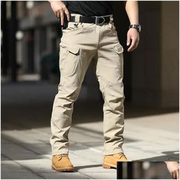 Men'S Pants City Military Tactical Men T Combat Army Casual Hiking Outdoors Trousers Cargo Waterproof 240112 Drop Delivery Apparel Cl Dhqmd