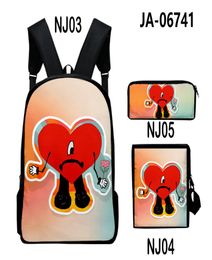 Selling Custom Backpack Accessories Bad Bunny Pattern Backpacks 2022 Fashion 3 Bagset Bags Shoulder Bag digital printing scho5371387